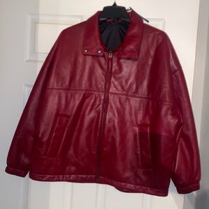Katherine Kelly Brick Red Leather Jacket. Women of Man